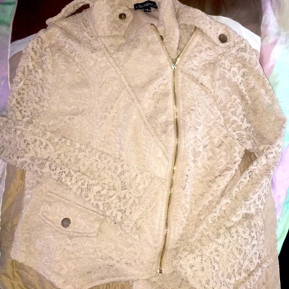 Lace Moto Zippier Jacket
